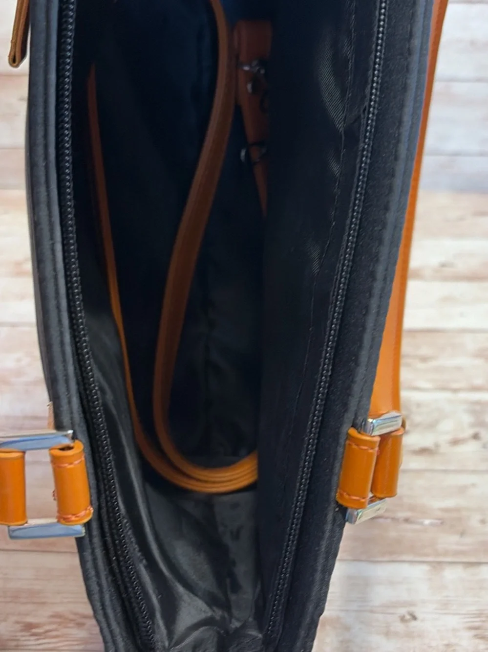 Vintage Longhorns Black and Orange Canvas Tote with Removable Strap
